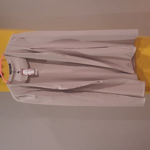 NWT Boohoo gray cape style long duster, sz 8